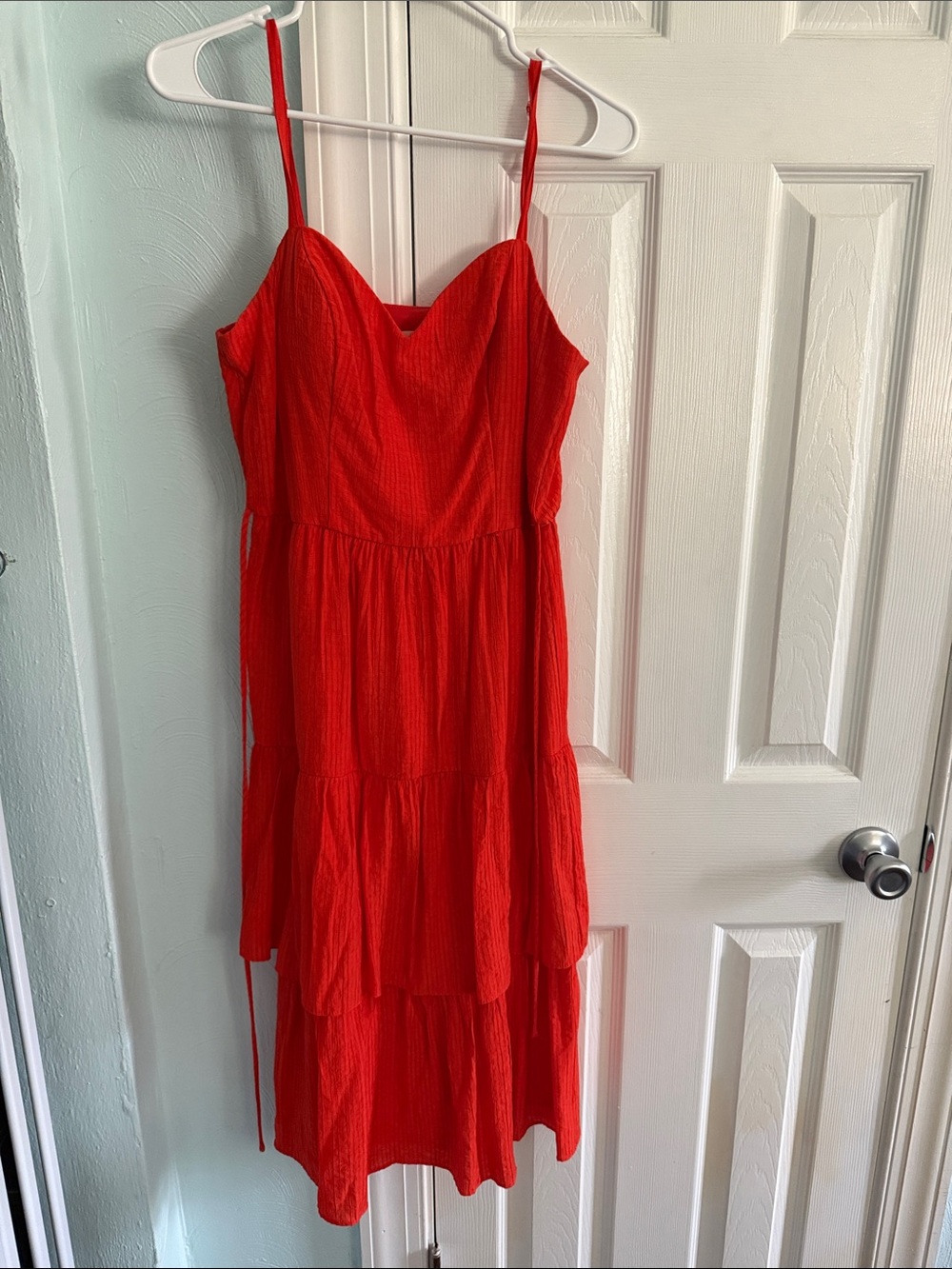 Orange Spaghetti-Strap Dress
